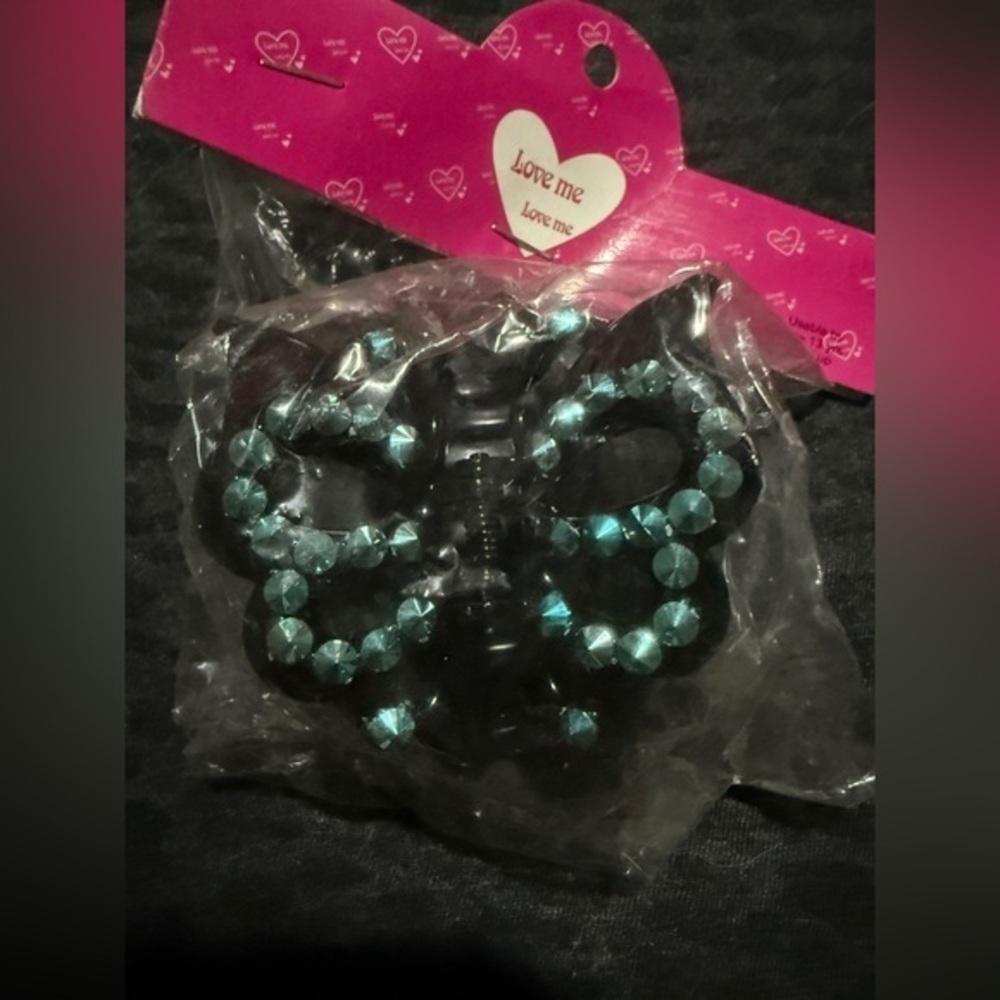 Black and Teal Hair Clip